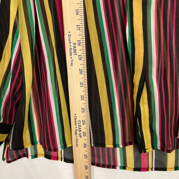 INC International Concepts Colorful Striped Soft Long Sleeve Button Down 1X - Picture 9 of 12